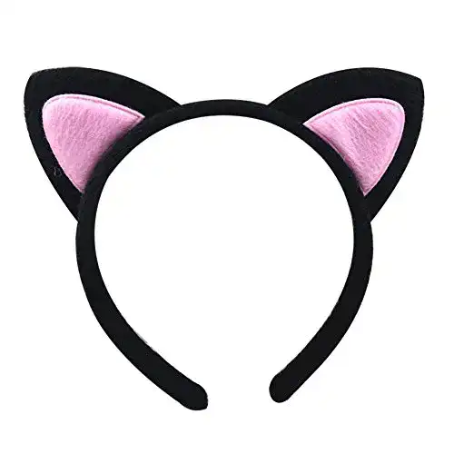 Katzenohren Haarband von Demarkt für Kinder in Schwarz und Rosa