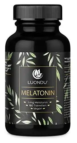 Melatonin Tabletten Luondu – 180 Tabletten mit 1 mg Melatonin