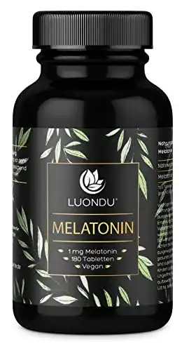Melatonin Tabletten Luondu – 180 Tabletten mit 1 mg Melatonin