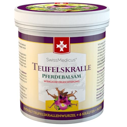 Teufelskralle Salbe SwissMedicus Pferdebalsam Massage-Gel im Vergleich
