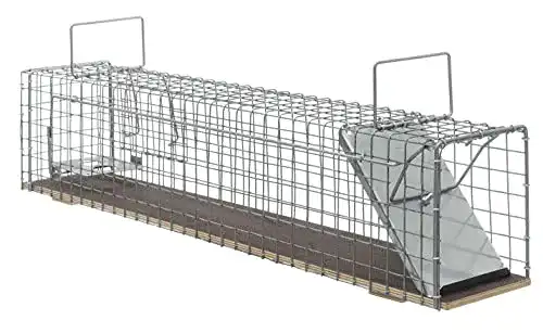 Marderfalle 80x15x19cm mit Holzboden für Kaninchen und Ratten