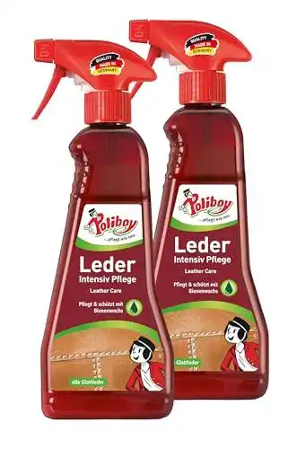 Lederpflegemilch Poliboy – Intensivpflege für Glattleder, 2x 375ml