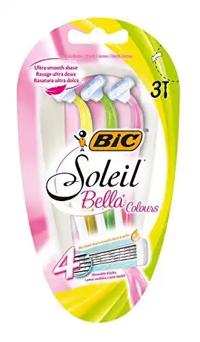 Bic Soleil Bella Nassrasierer Set für Frauen, 3 Stück