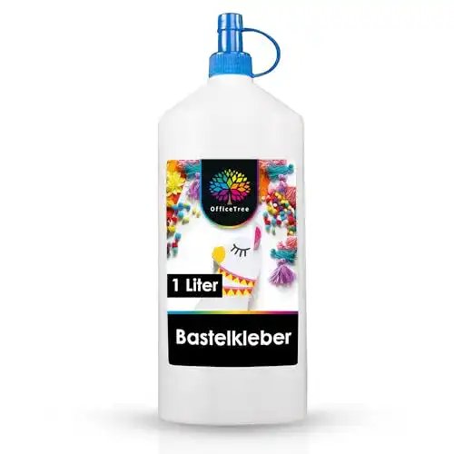 Bastelkleber OfficeTree 1 Liter Flüssigkleber ohne Lösungsmittel