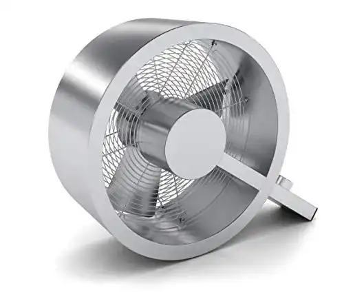 Stadler Form Ventilator Q aus Aluminium und Edelstahl mit 3 Leistungsstufen