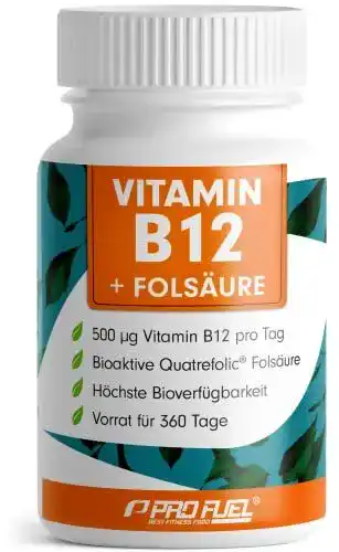 Vitamin B12 Tabletten ProFuel mit 500 mcg pro 360 Tage