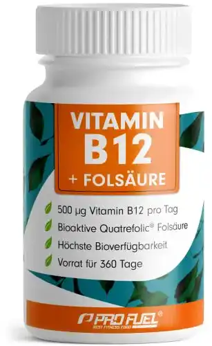 Vitamin B12 Tabletten ProFuel mit 500 mcg pro 360 Tage