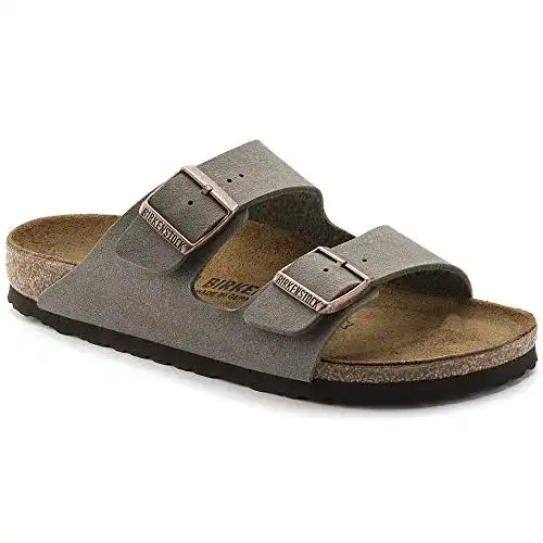 Kinder-Hausschuhe Birkenstock Arizona aus Birko-Flor in Grau