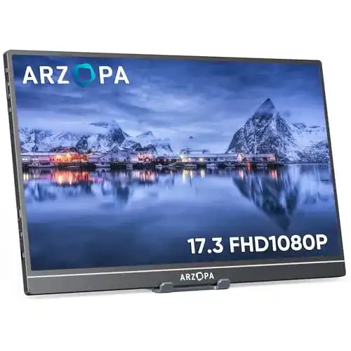 Portable Monitor ARZOPA 17,3 Zoll Tragbarer Bildschirm 1920×1080