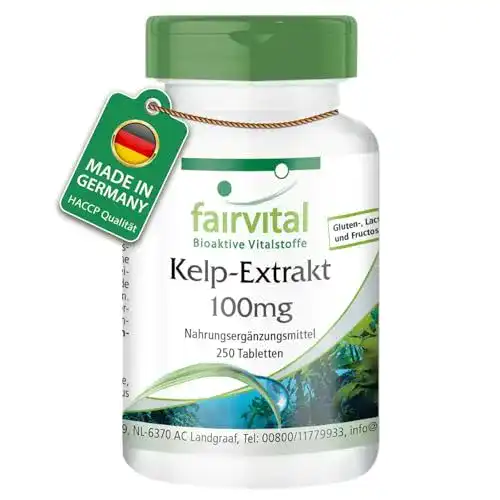 Jodtabletten Fairvital Kelp, 250 Tabletten mit 150mcg Jod