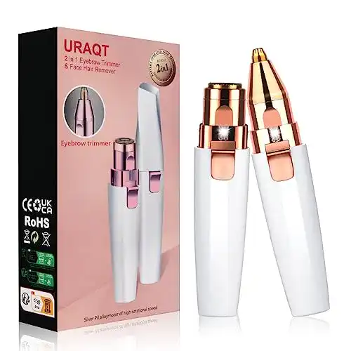 Gesichtsepilierer URAQT für Frauen, 2 in 1 mit USB-Ladefunktion