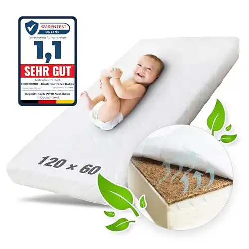 Matratze 60×120 cm Ehrenkind Babymatratze aus Kokos