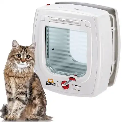 Katzenklappe mit Mikrochip von Ferplast für kontrollierten Zugang