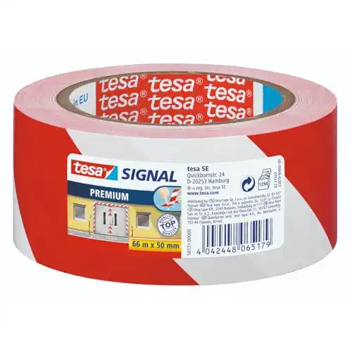Absperrband rot-weiß tesa Signal Markierungsklebeband