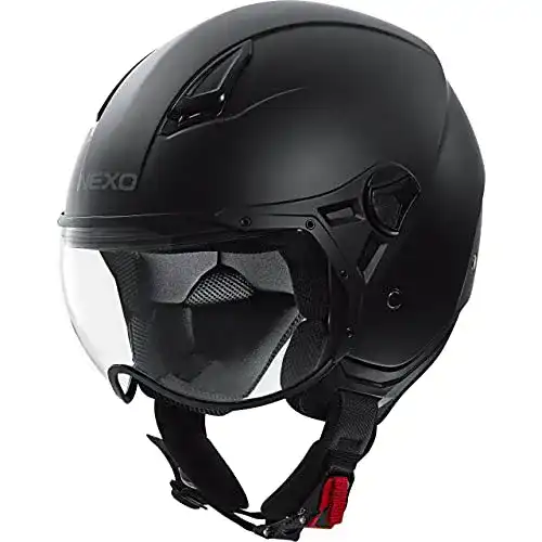 Nexo Jethelm Motorradhelm Demi Jet Mopedhelm City II Mattschwarz
