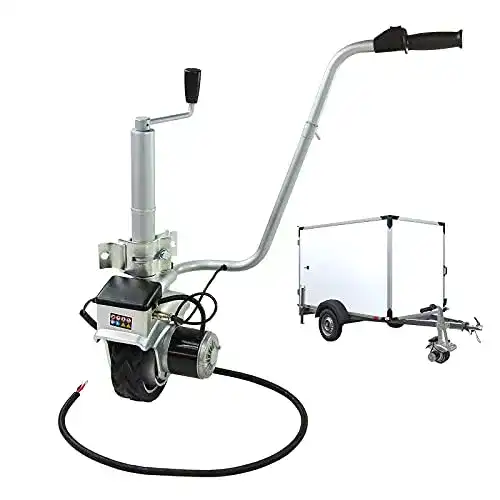 Elektrisches Stützrad DEMA für PKW-Anhänger mit 12 Volt Antrieb