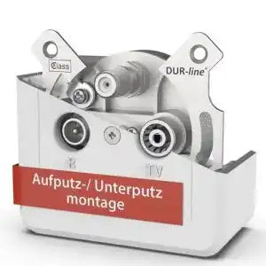 Antennendose DUR-line 3-Loch für SAT, Kabelfernsehen und DVB-T