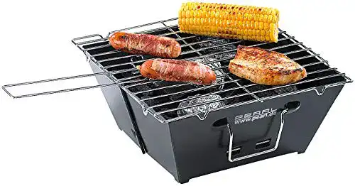 Kleiner Holzkohlegrill PEARL Faltgrill – Flach zusammenklappbar