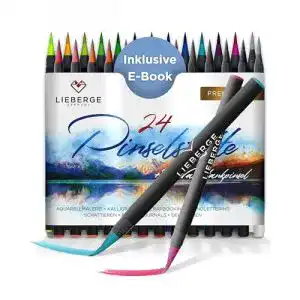 Pinselstifte Lieberge Premium-Set mit 24 Aquarellfarben
