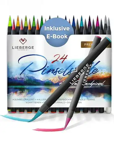 Pinselstifte Lieberge Premium-Set mit 24 Aquarellfarben