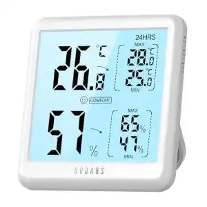Min-Max-Thermometer DOQAUS Innen mit Hygrometer und LCD-Display