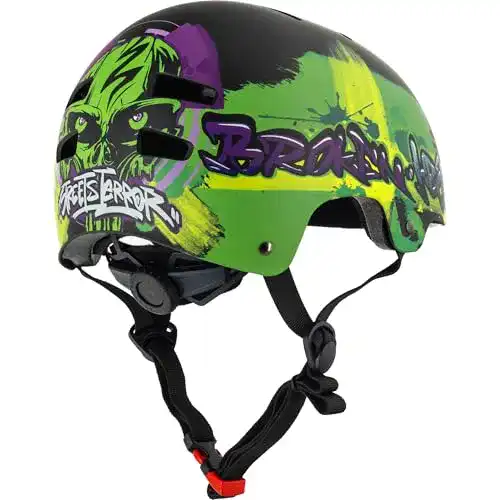Skaterhelm Broken Head Street Terror für MTB und BMX, Größenverstellbar