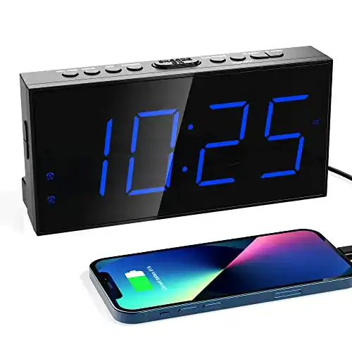 LED Wecker Mesqool Digital mit USB und Schlummerfunktion