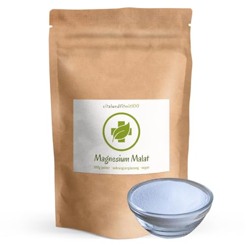 Magnesium Malat Pulver 300 g – vegan, rein, hohe Bioverfügbarkeit
