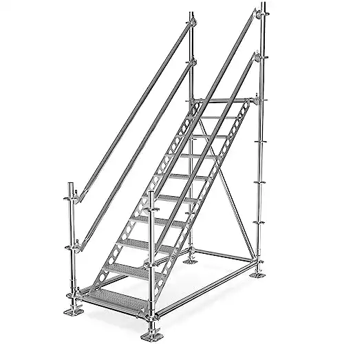 Außentreppe Scafom-Rux feuerverzinkte Bautreppe mit 10 Stufen