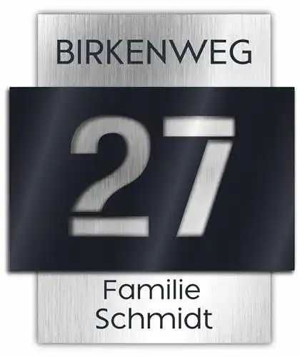 Hausnummer Manschin-Laserdesign – Individuell anpassbares Schild