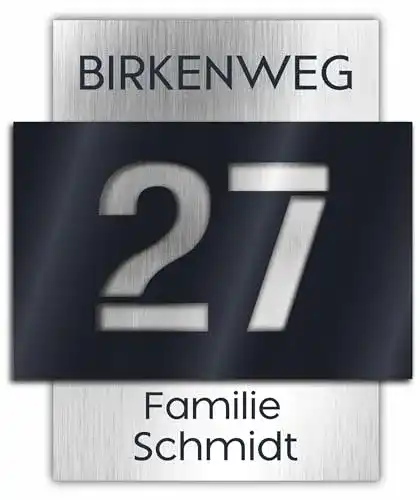 Hausnummer Manschin-Laserdesign – Individuell anpassbares Schild