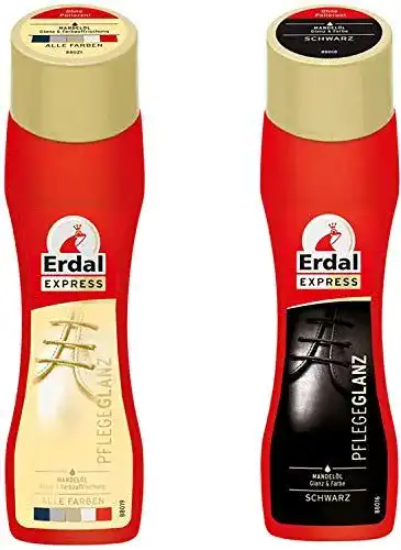 Erdal Schuhcreme 2x Express Pflegeglanz für alle Farben und Schwarz