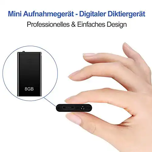 Mini-Diktiergerät TDW mit 8GB Speicher und Sprachaktivierung