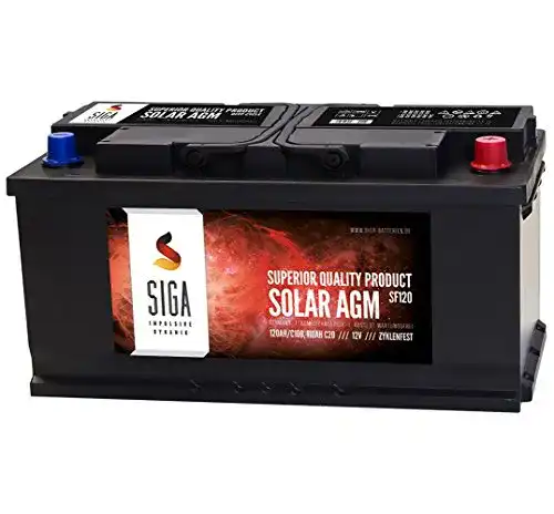 AGM-Batterie 120Ah SIGA für Wohnmobile, Boote und Solaranlagen