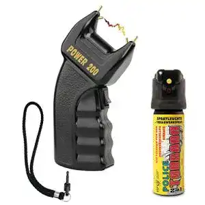 Elektroschocker mit 200.000 Volt und Pfefferspray Set zur Tierabwehr