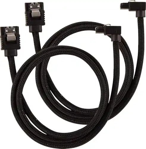 Corsair Premium SATA 3 Kabel gewinkelt / gerade 60 cm 90° Schwarz