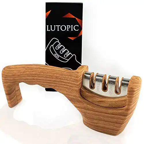 Handmesserschärfer LUTOPIC Profi in Holzoptik