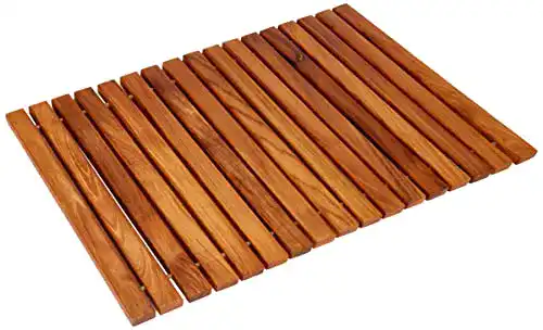 Duschmatte Asinox TEK4H4060 aus Teakholz, rollbar, 40 x 60 cm