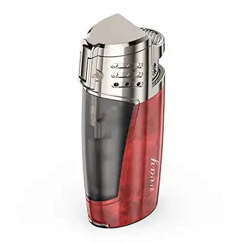 VVAY Sturmfeuerzeug mit 3 Jetflammen für Wind und Outdoor