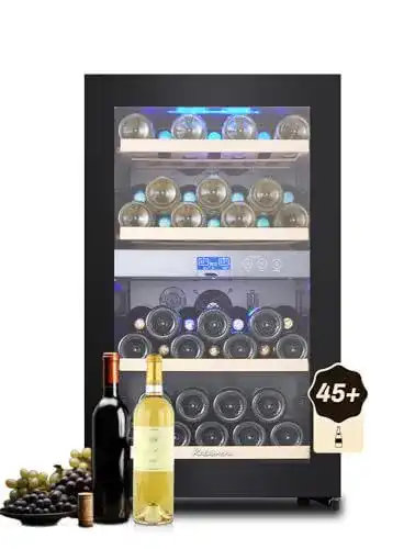 Einbau-Weinkühlschrank Kalamera 2 Zonen für 45 Flaschen