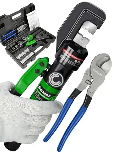 Hydraulische Crimpzange AMZCNC mit 8 Tonnen Presskraft für Kabelschuhe