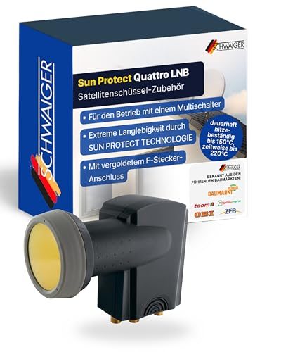 Quattro LNB von Schwaiger für 4 Teilnehmer mit Multischalter