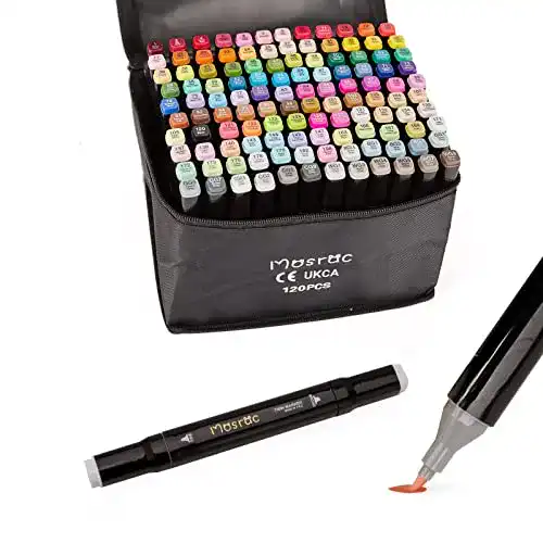 Alkoholmarker Mosrac 120 Farben Permanent Marker Set
