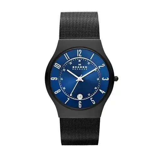 Skagen Herrenuhr Sundby Titanium mit Dreizeiger und Edelstahlarmband
