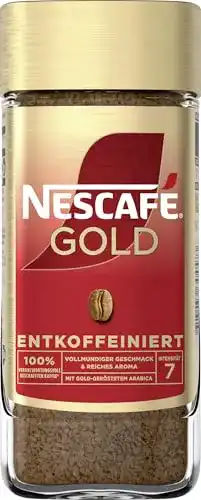 Löslicher Kaffee entkoffeiniert von Nescafé Gold