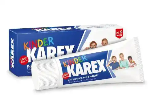 Kinderzahnpasta ohne Fluorid KAREX 2 x 50 ml für Kinder