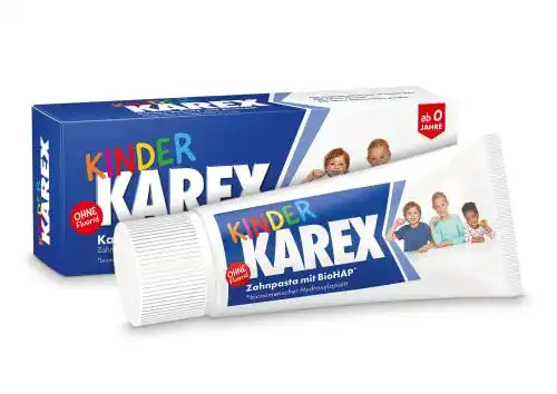 Kinderzahnpasta ohne Fluorid KAREX 2 x 50 ml für Kinder