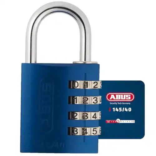 Vorhängeschloss ABUS Zahlenschloss 145/40 in Blau für Koffer