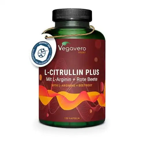 Citrullin Vegavero L-Malat 2000 mg mit L-Arginin für Sportler