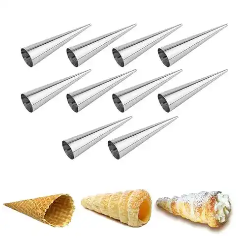 Schillerlockenformen GMMH 10 Stück aus Edelstahl für Cannoli